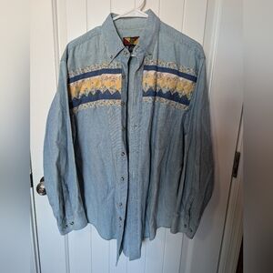 Vintage Camp Creek Quilted Denim Shirt Women's Medium